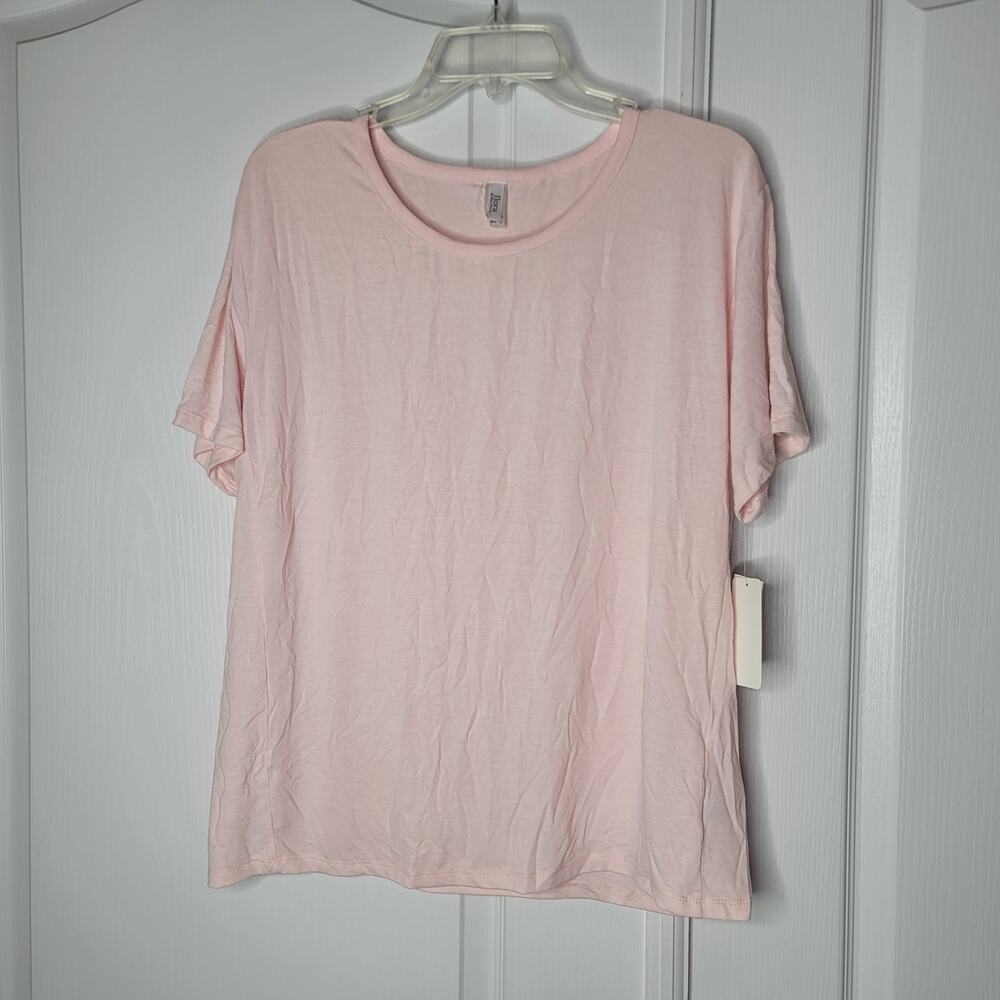 Flora XL lightweight short sleeve casual Light Pink top